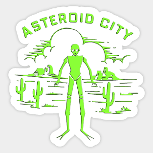 Vintage Alien asteroid city Cool Space Sticker
